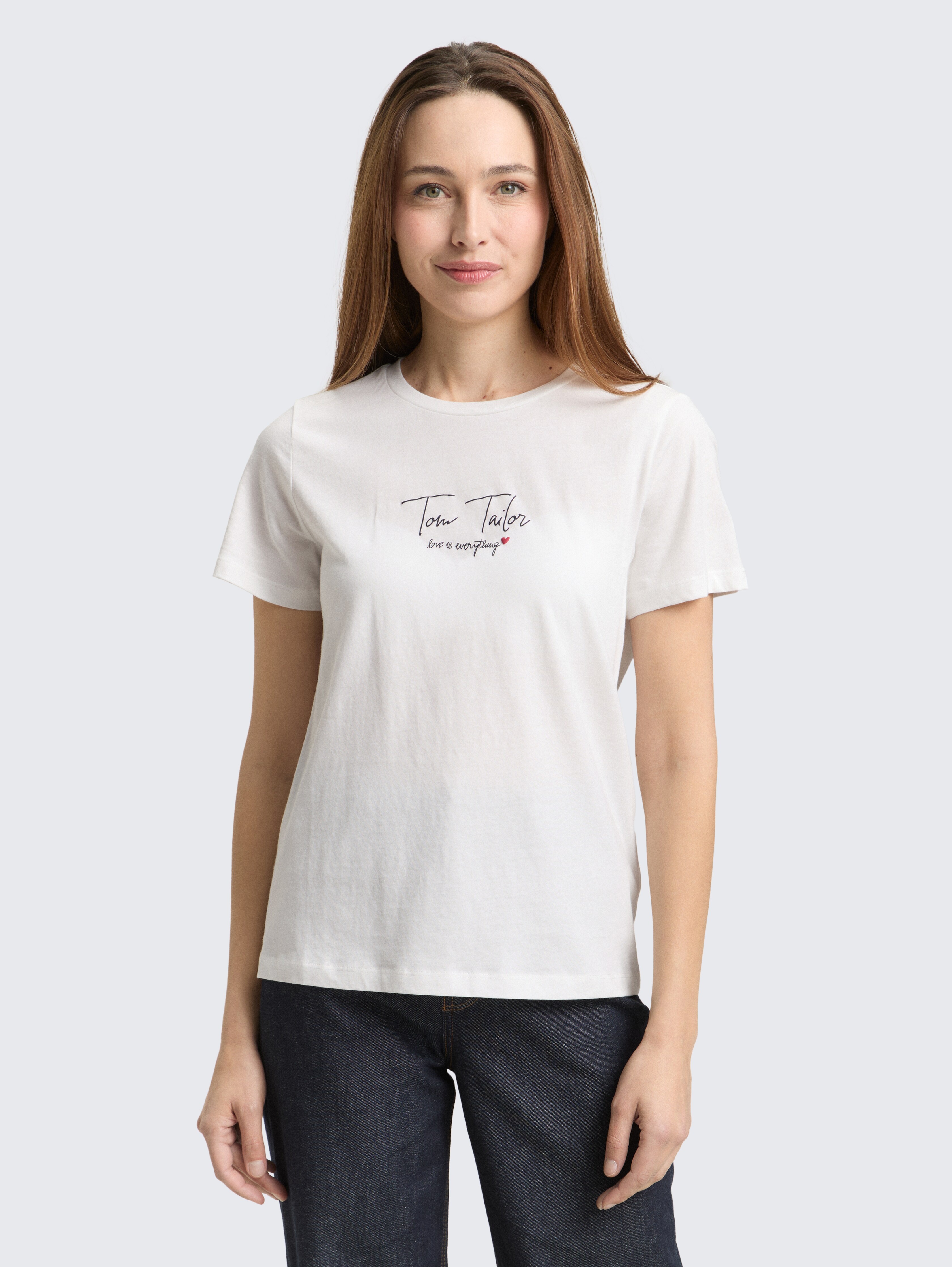 T-Shirt mit Logo-Print von Women, Whisper White
