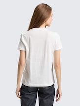 T-shirt avec logo imprimé - Whisper White - Découpe Vue arrière du modèle