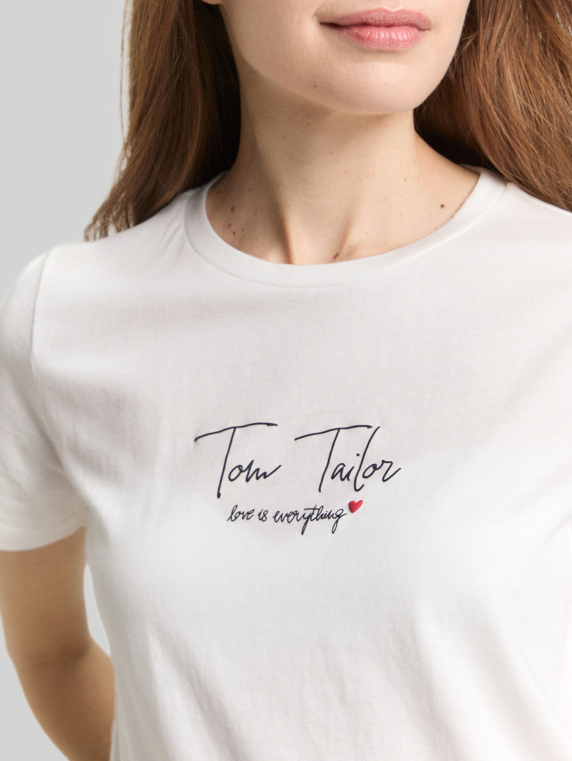 T-shirt with logo print - Whisper White - Detail model view