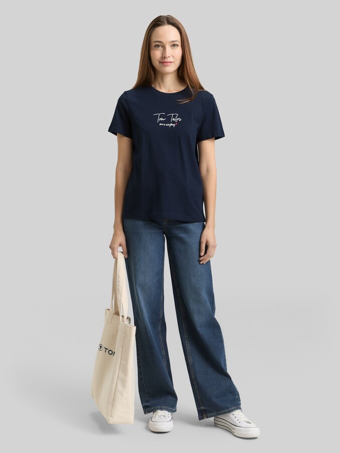 T-Shirt mit Logo-Print von Women, sky captain blue