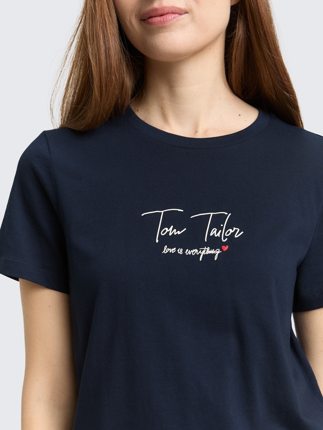 T-Shirt mit Logo-Print - sky captain blue - Detail-Model-Ansicht