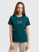 T-shirt avec logo imprimé - Deep Meadow Green - Découpe Vue de face du modèle