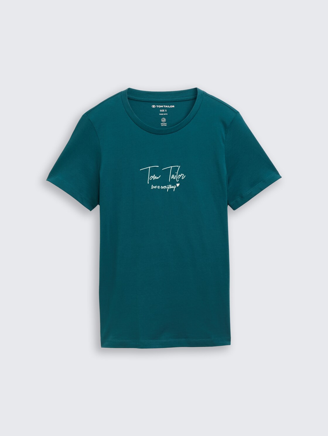 T-Shirt mit Logo-Print - Deep Meadow Green - Vorder-Produkt-Ansicht