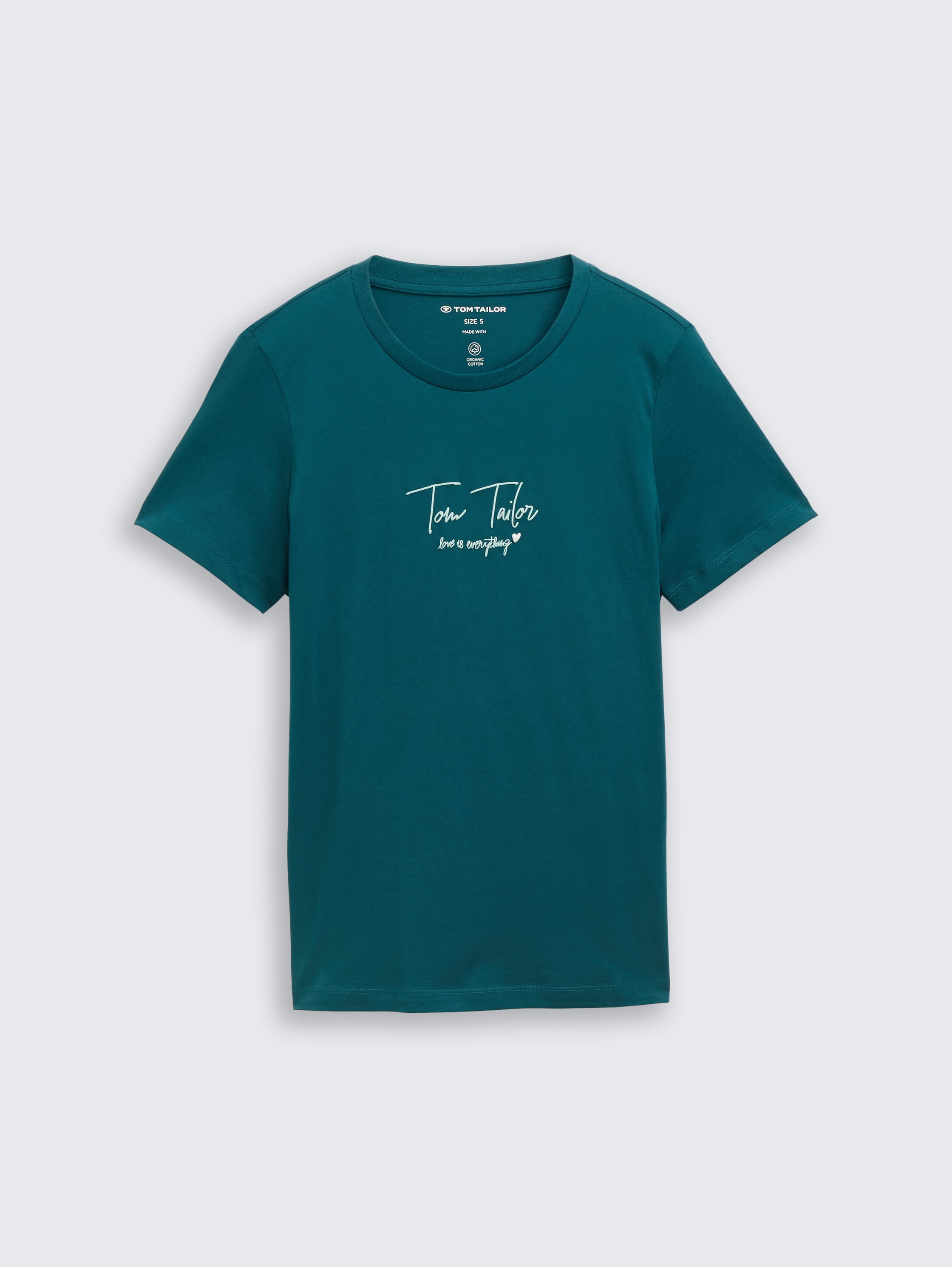 T-Shirt mit Logo-Print - Deep Meadow Green - Vorder-Produkt-Ansicht