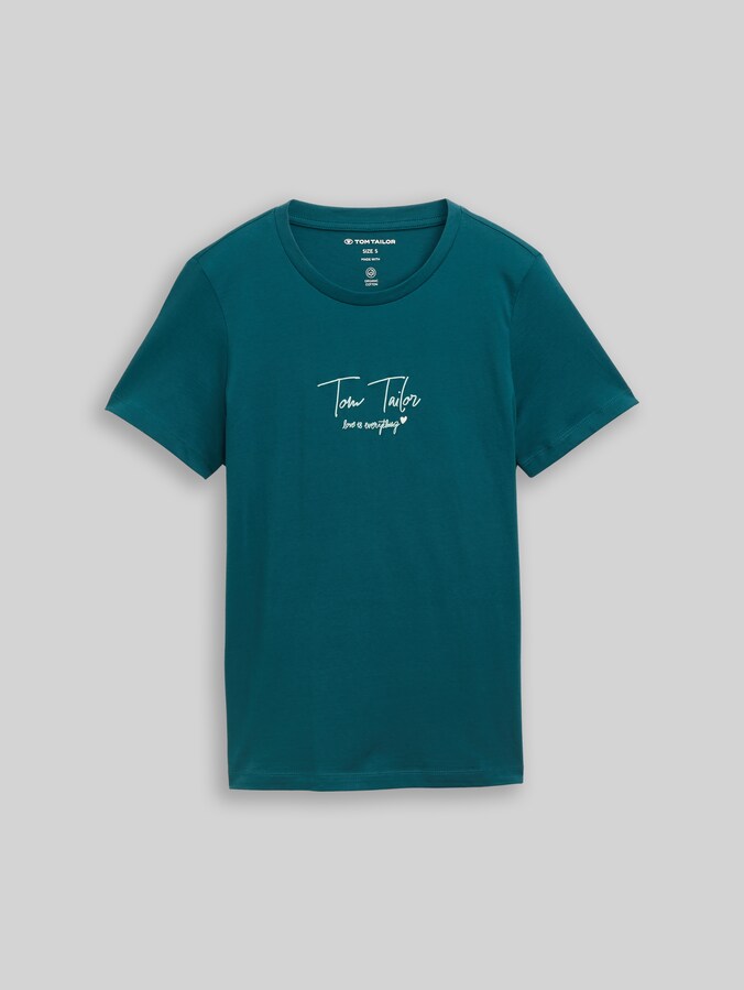 T-shirt with logo print by Women, Deep Meadow Green