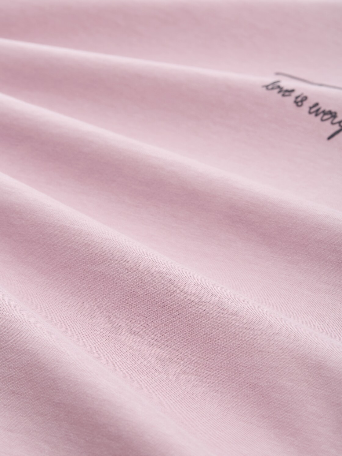 T-Shirt mit Logo-Print - light elderberry - Material-Ansicht