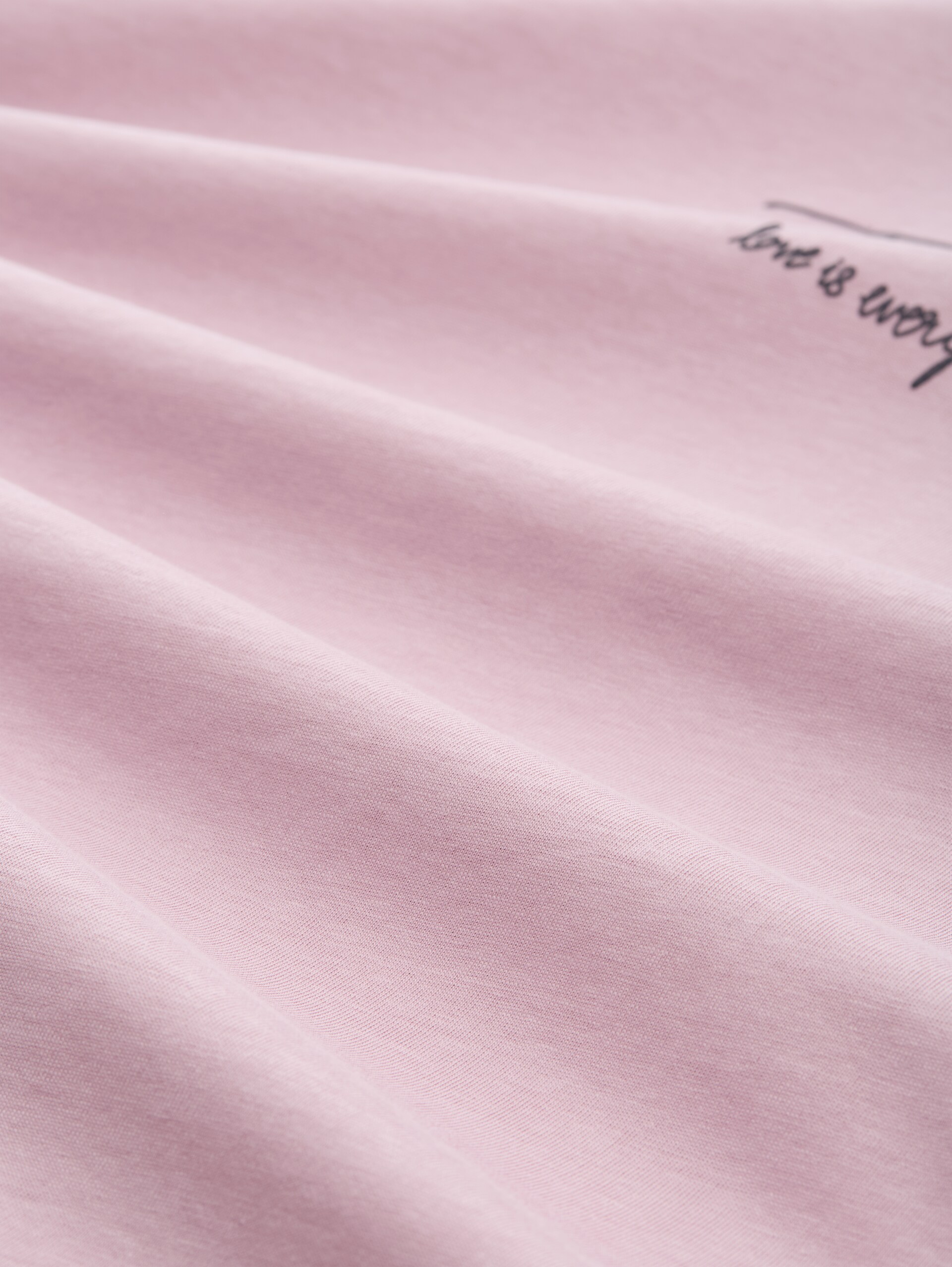 T-Shirt mit Logo-Print - light elderberry - Material-Ansicht