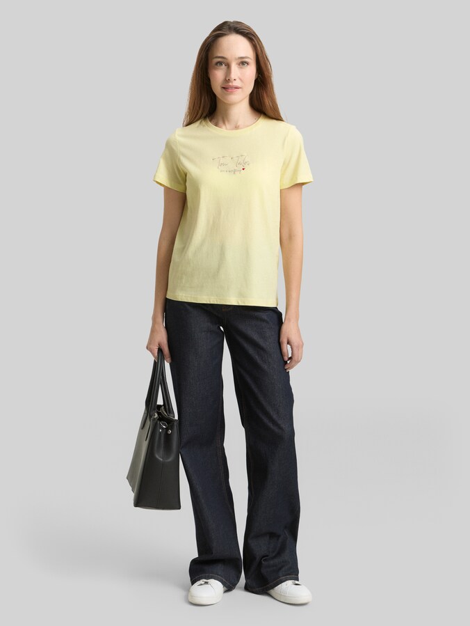 T-Shirt mit Logo-Print von Women, soft lemon