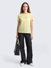 T-shirt avec logo imprimé - soft lemon - Vue de face du modèle