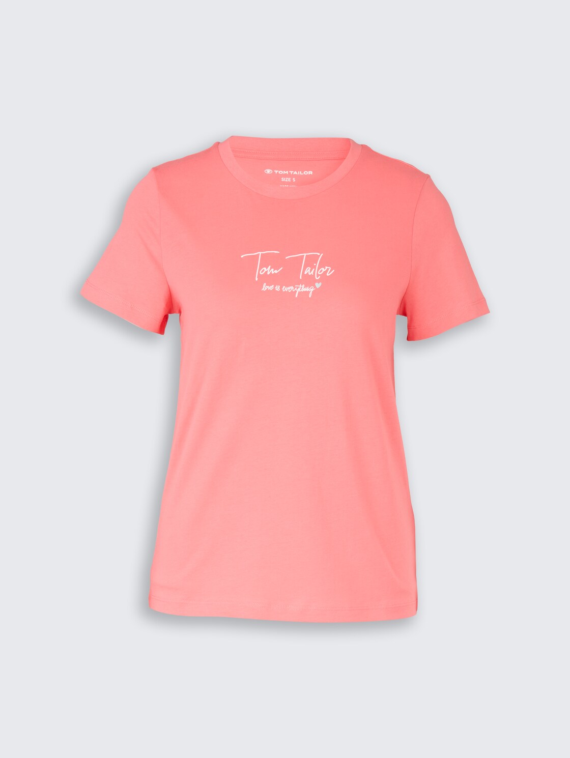 T-Shirt mit Logo-Print - soft coral pink - Vorder-Produkt-Ansicht