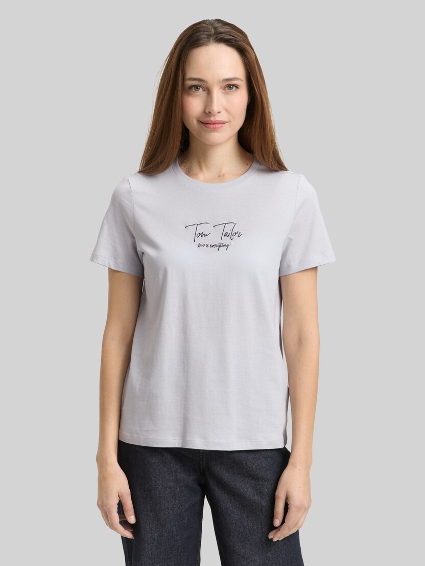 T-shirt met logo-print door Women, soft dusty blue