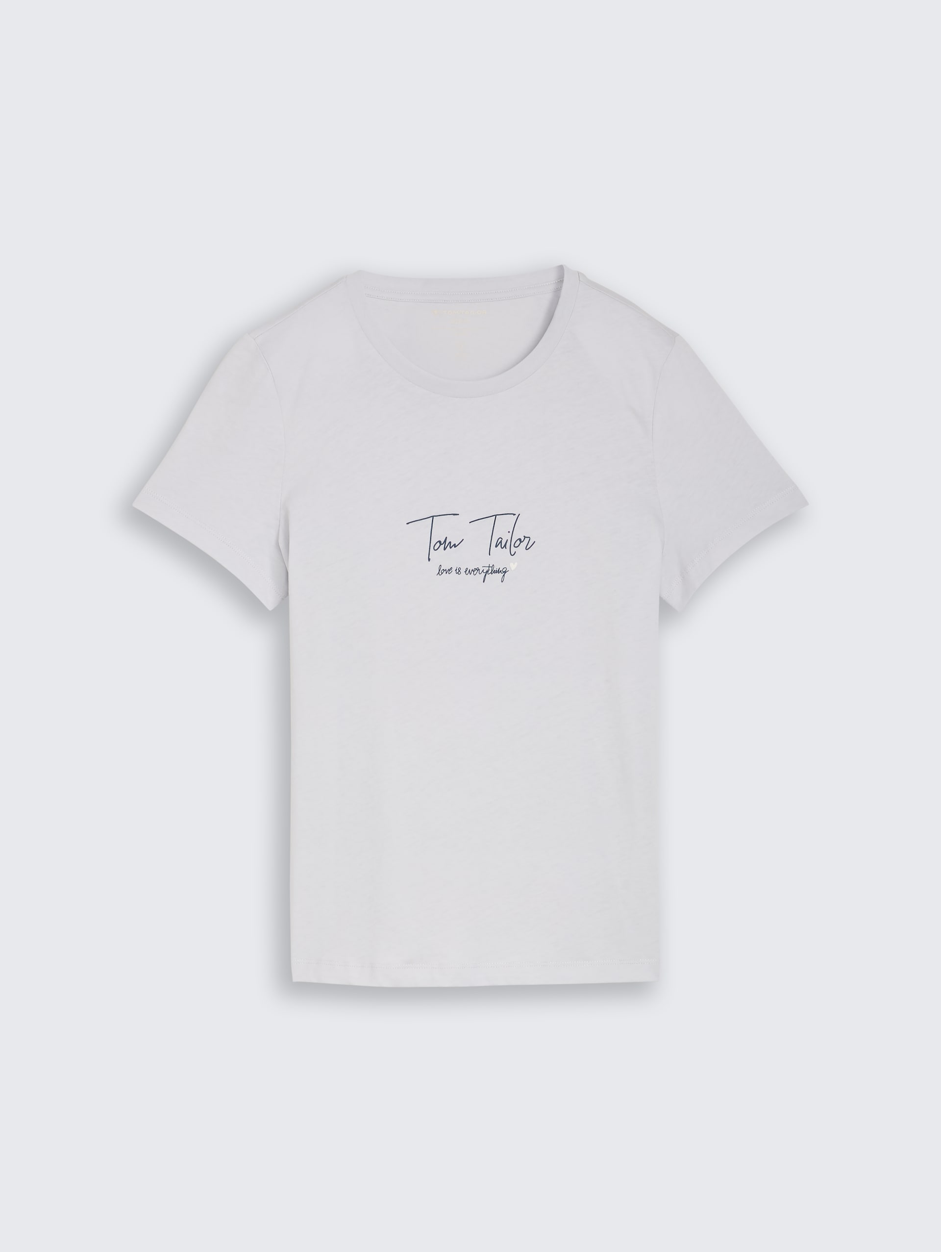 T-Shirt mit Logo-Print - soft dusty blue - Vorder-Produkt-Ansicht