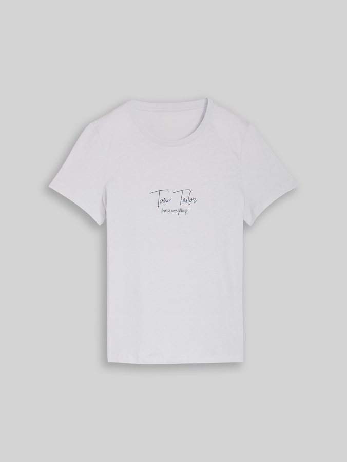 T-shirt with logo print by Women, soft dusty blue