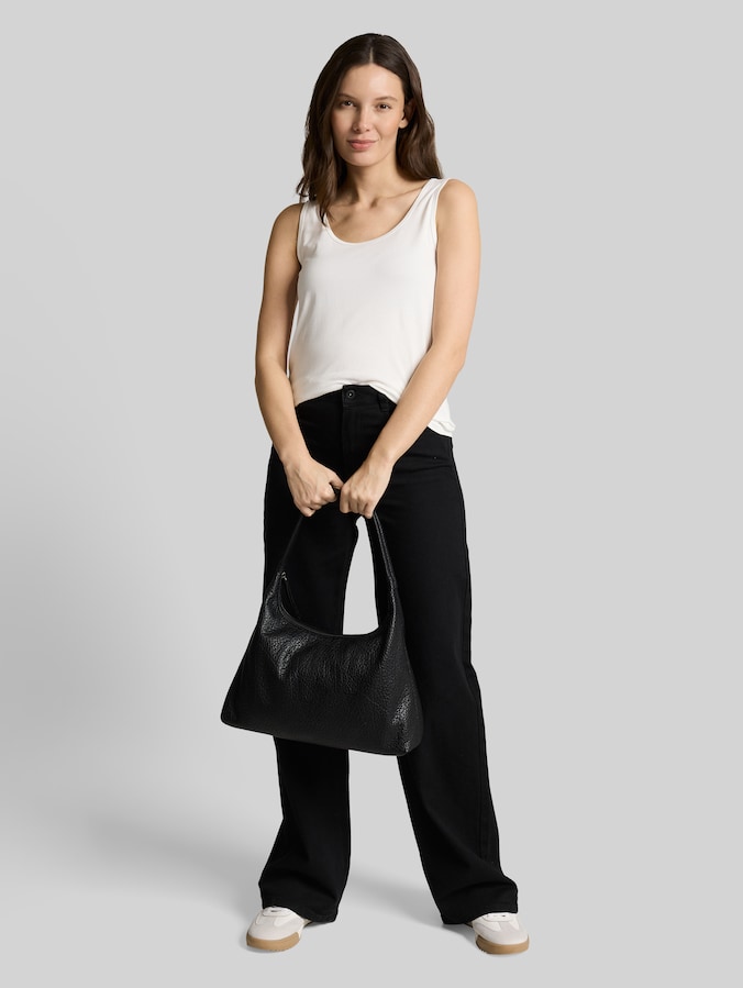 Slim Fit Top mit Rundhalsausschnitt von Women, Whisper White