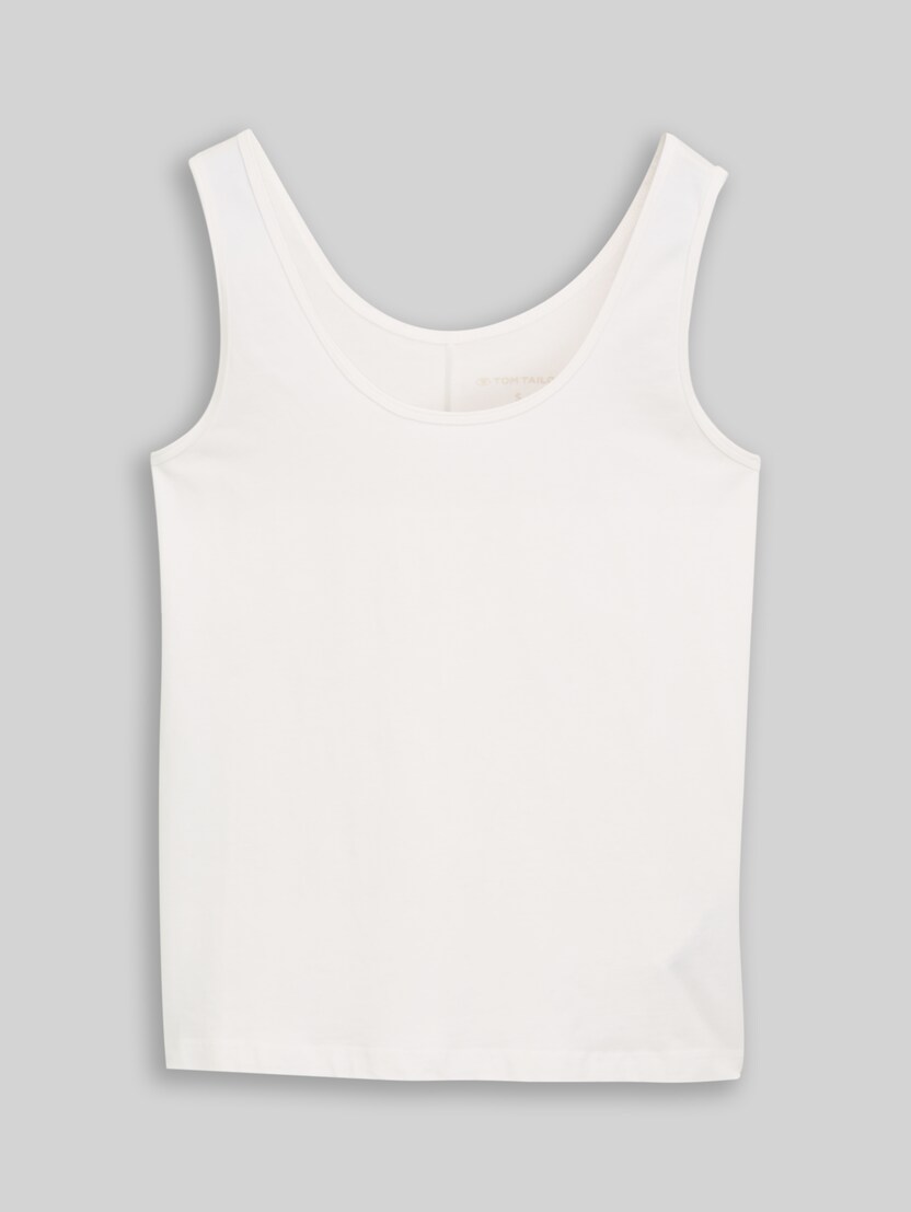 Haut coupe ajustée à col rond par Women, Whisper White