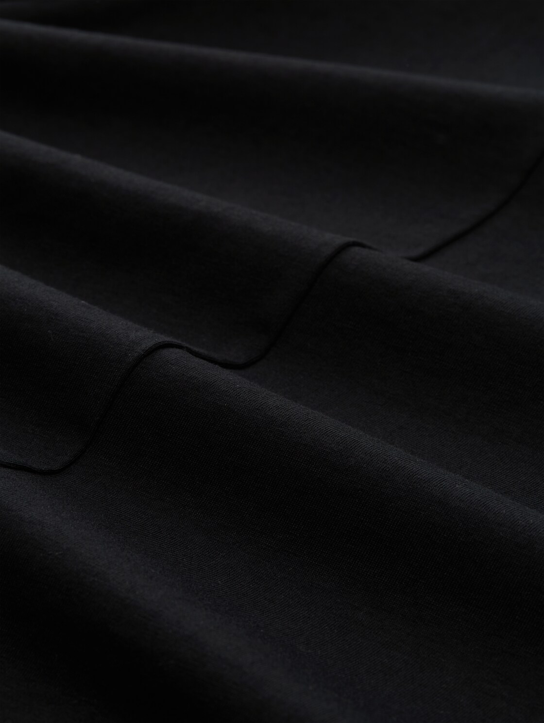 Slim Fit Top mit Rundhalsausschnitt - deep black - Material-Ansicht