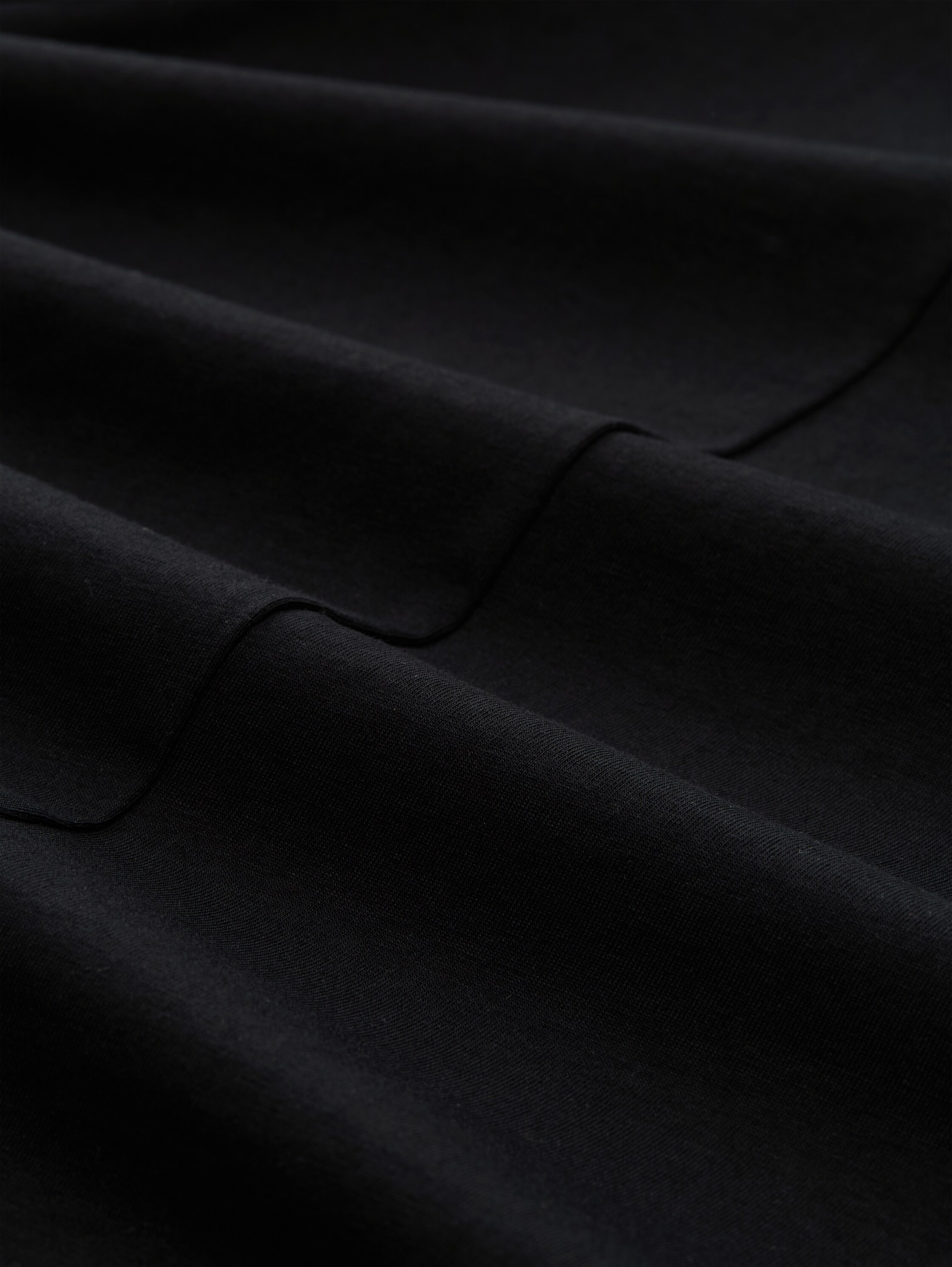 Slim Fit Top mit Rundhalsausschnitt - deep black - Material-Ansicht