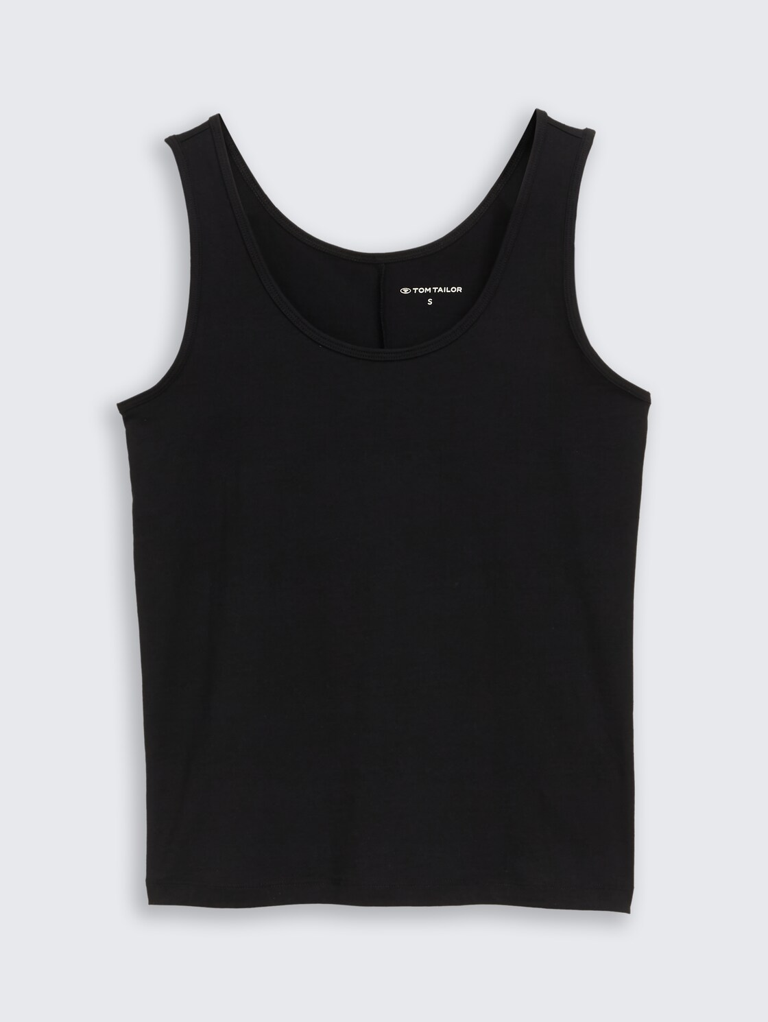 Slim Fit Top mit Rundhalsausschnitt - deep black - Vorder-Produkt-Ansicht