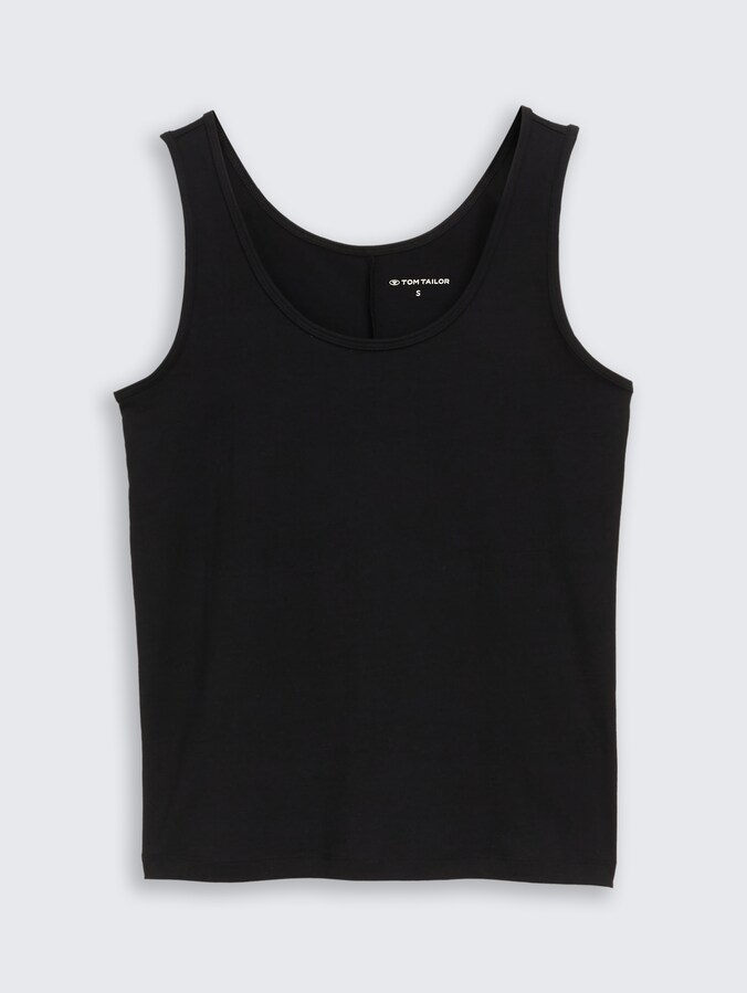 Slim Fit Top mit Rundhalsausschnitt von Women, deep black