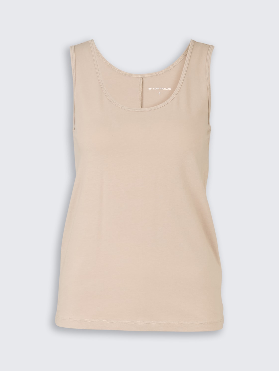 Slim Fit Top mit Rundhalsausschnitt - soft taupe grey - Vorder-Produkt-Ansicht