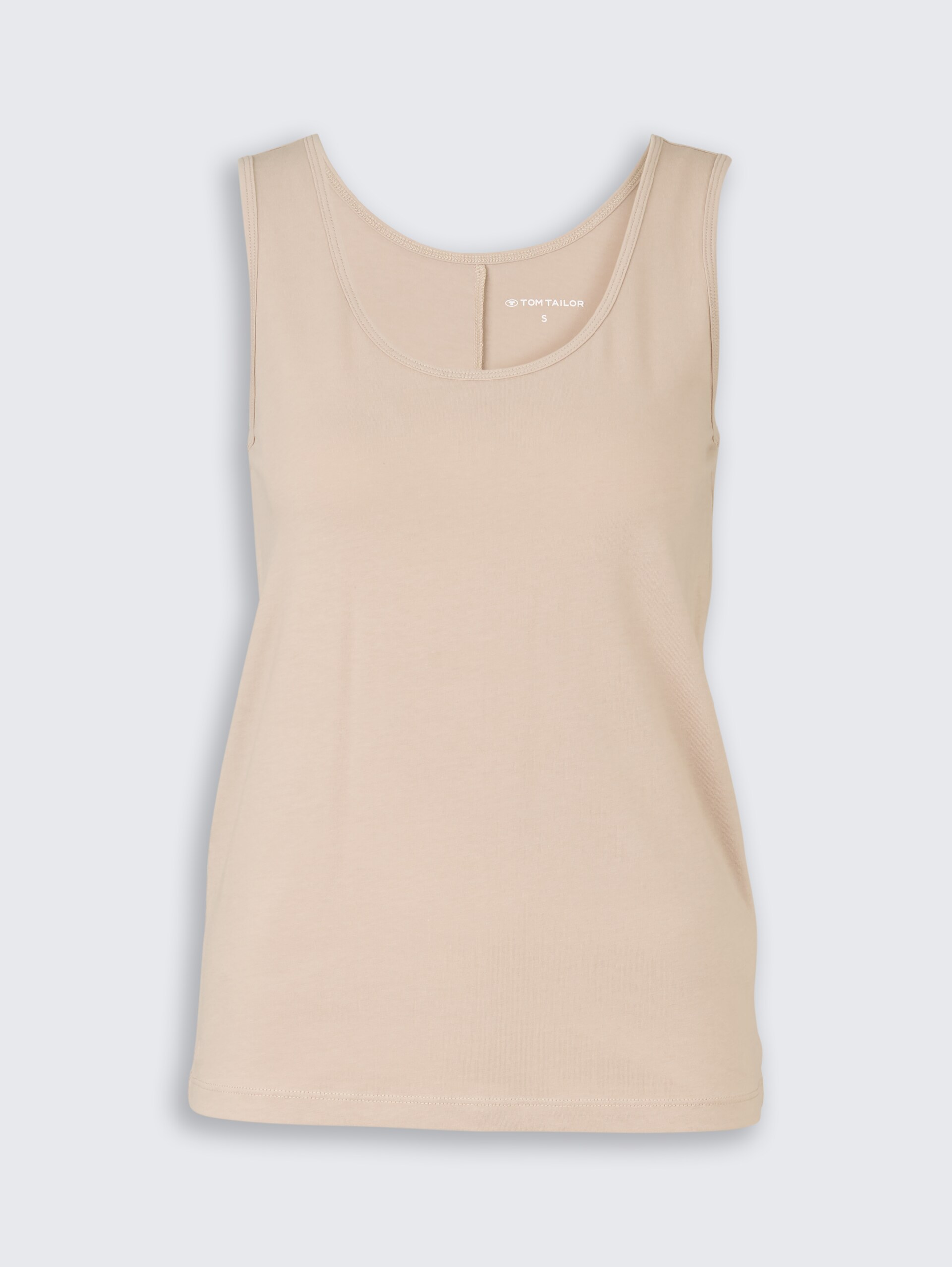 Slim Fit Top mit Rundhalsausschnitt - soft taupe grey - Vorder-Produkt-Ansicht