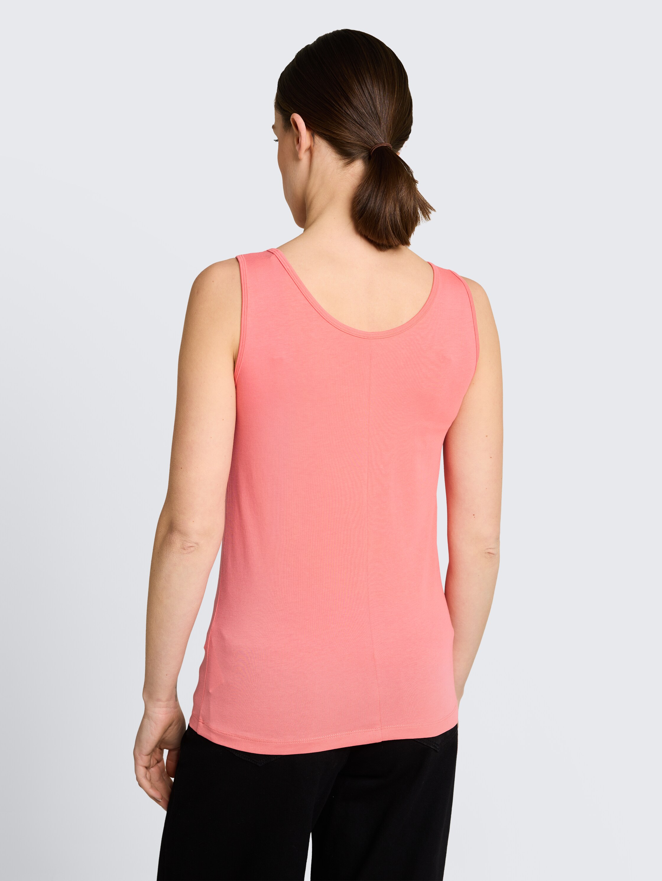 Slim Fit Top mit Rundhalsausschnitt - soft_coral_pink - 