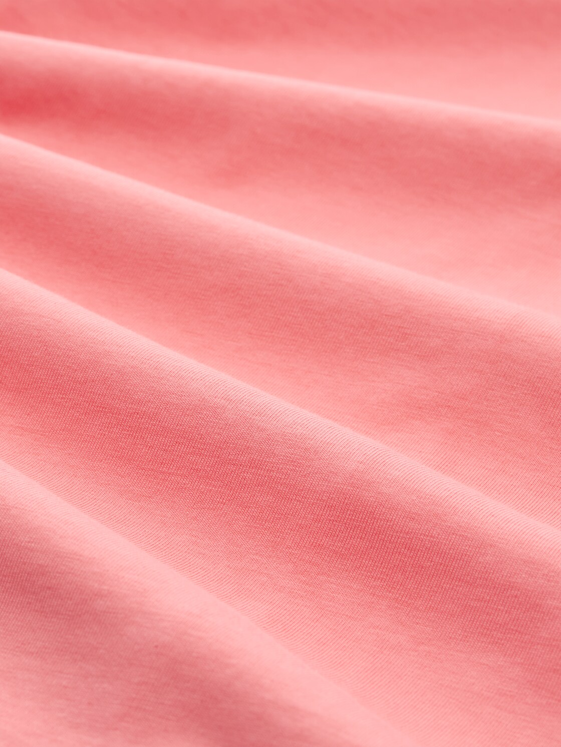 Slim Fit Top mit Rundhalsausschnitt - soft coral pink - Material-Ansicht