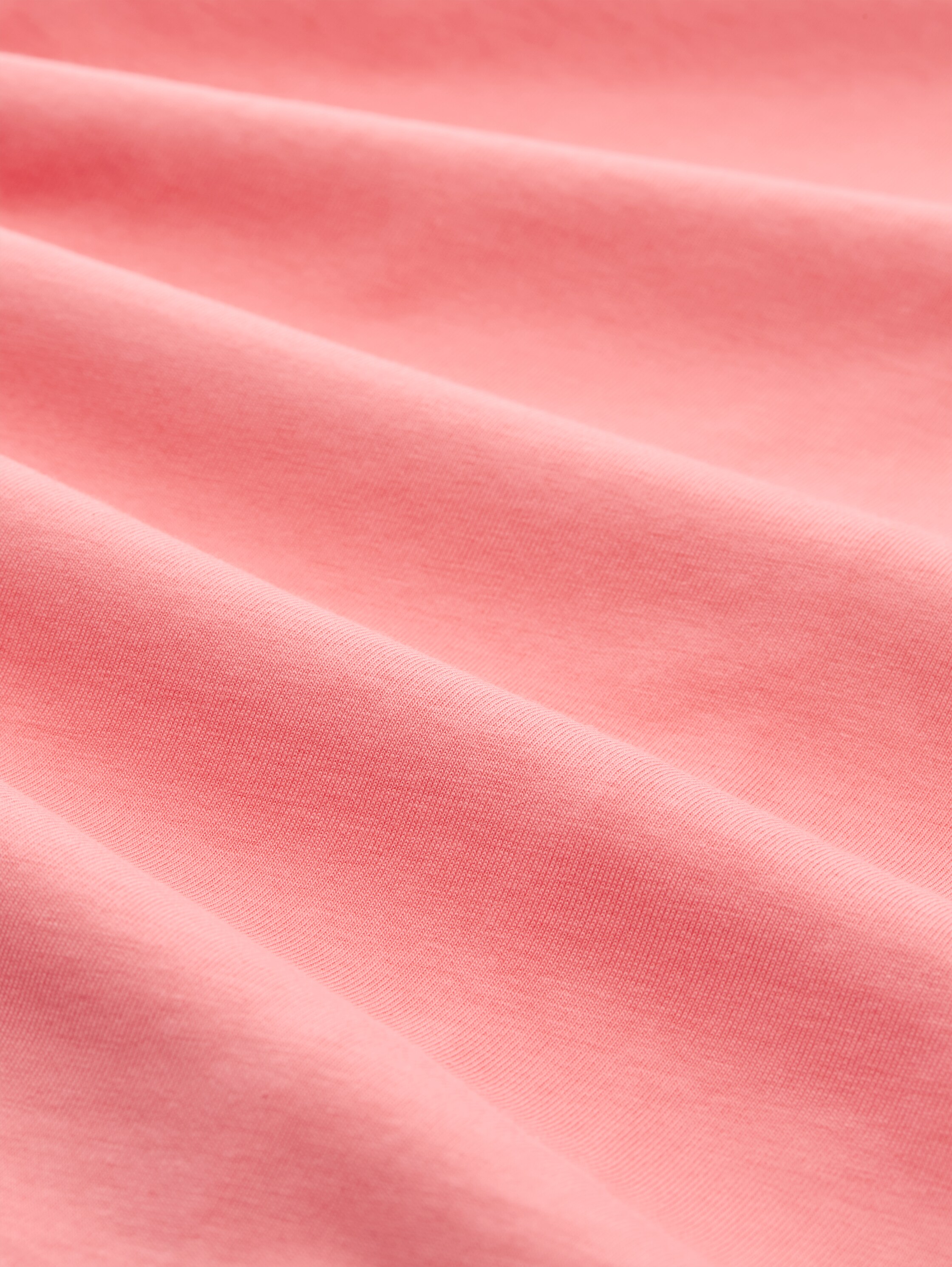 Slim Fit Top mit Rundhalsausschnitt - soft coral pink - Material-Ansicht