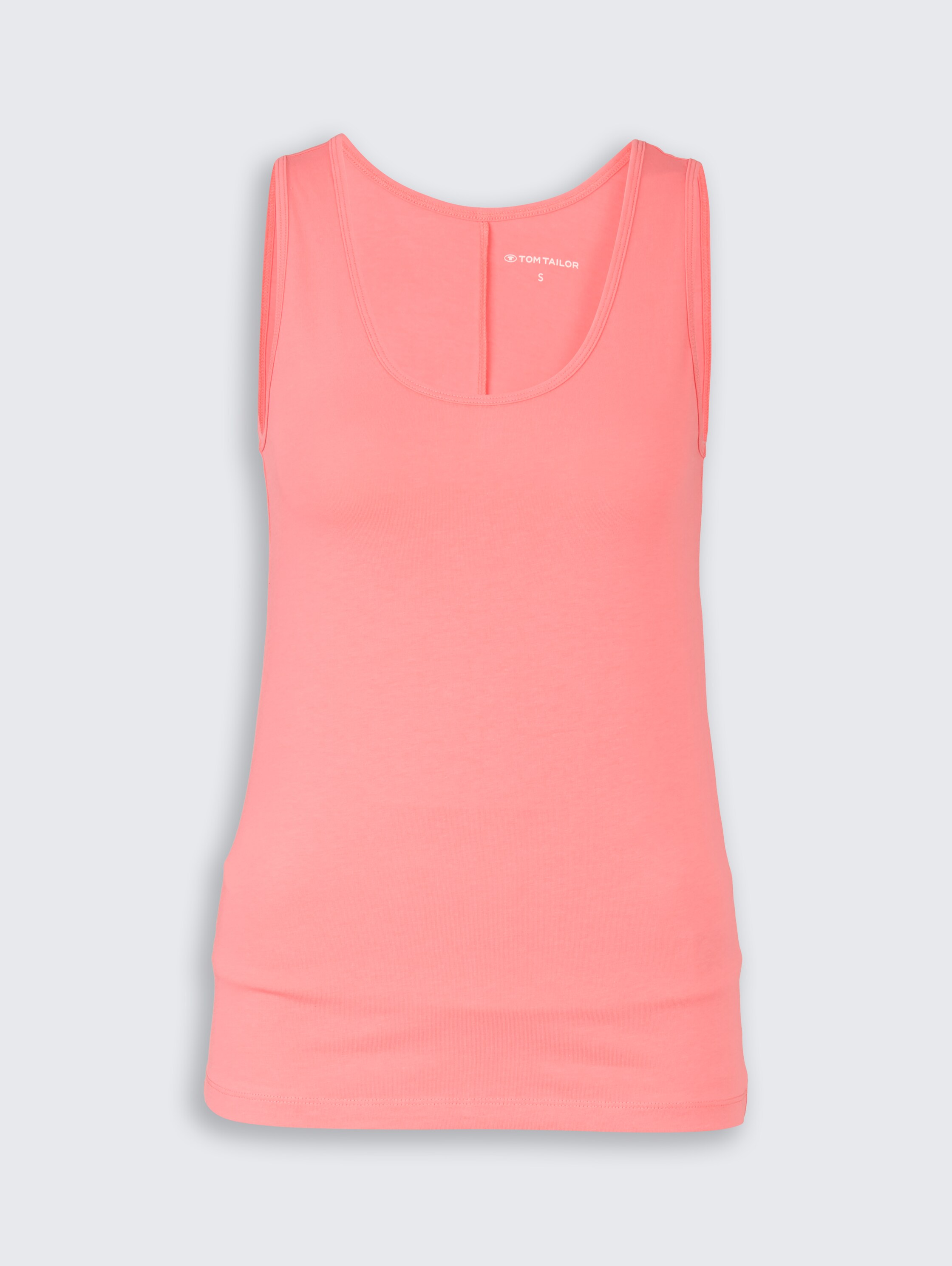 Slim Fit Top mit Rundhalsausschnitt - soft coral pink - Vorder-Produkt-Ansicht