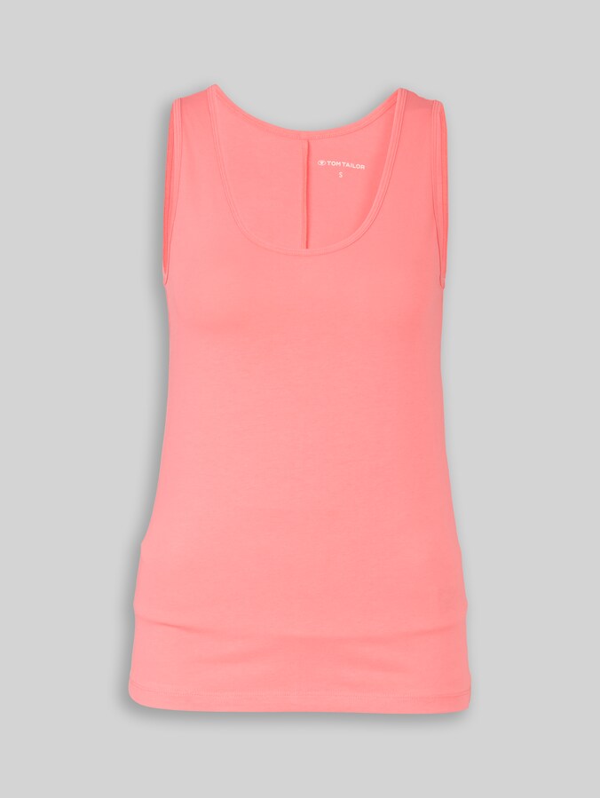 Haut coupe ajustée à col rond par Women, soft coral pink