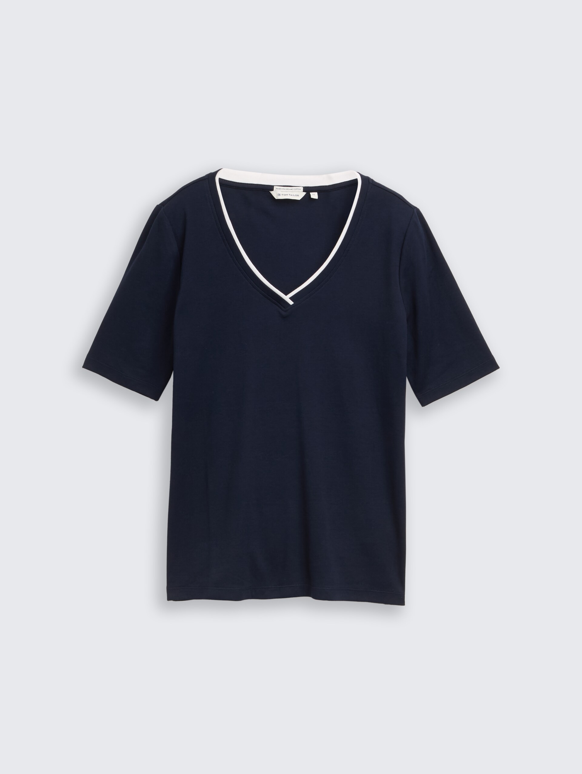 Slim Fit T-Shirt mit V-Ausschnitt - sky captain blue - Vorder-Produkt-Ansicht