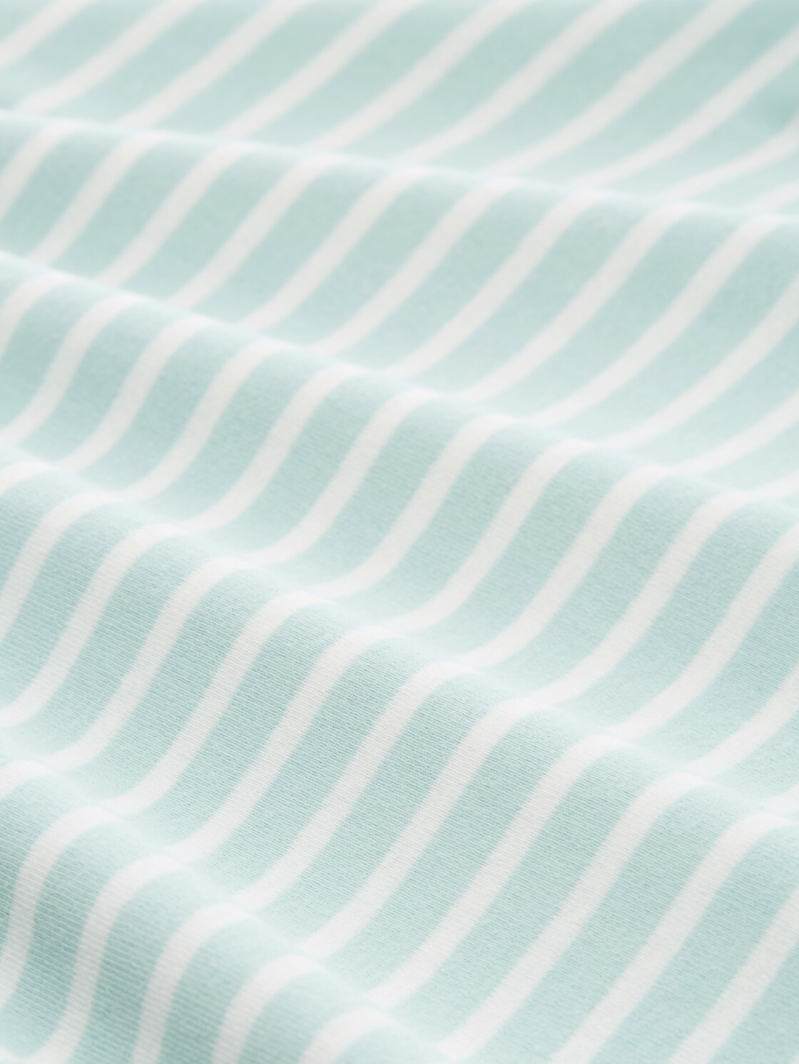 Slim Fit T-Shirt mit V-Ausschnitt - blue haze offwhite stripe - Material-Ansicht