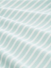 Slim Fit T-Shirt mit V-Ausschnitt - blue haze offwhite stripe - Material-Ansicht