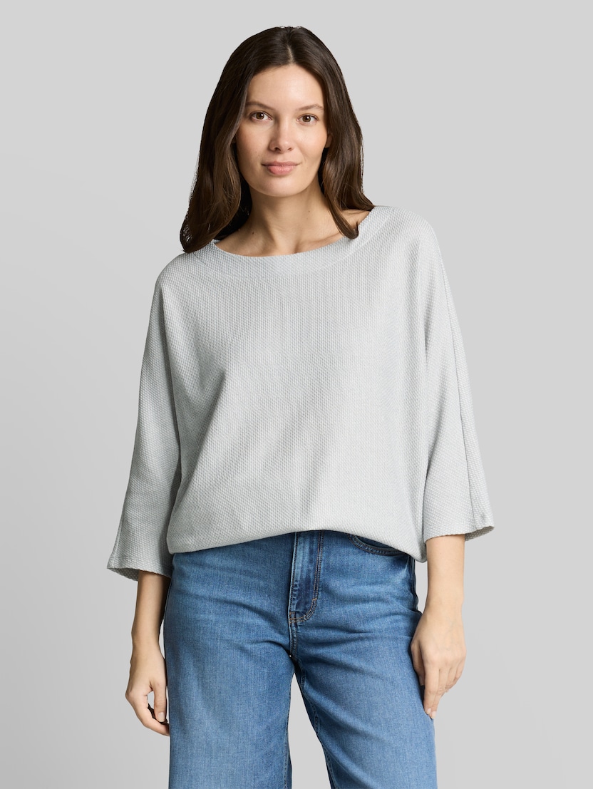 Langarmshirt mit Fledermausärmeln von Women, soft dusty blue melange
