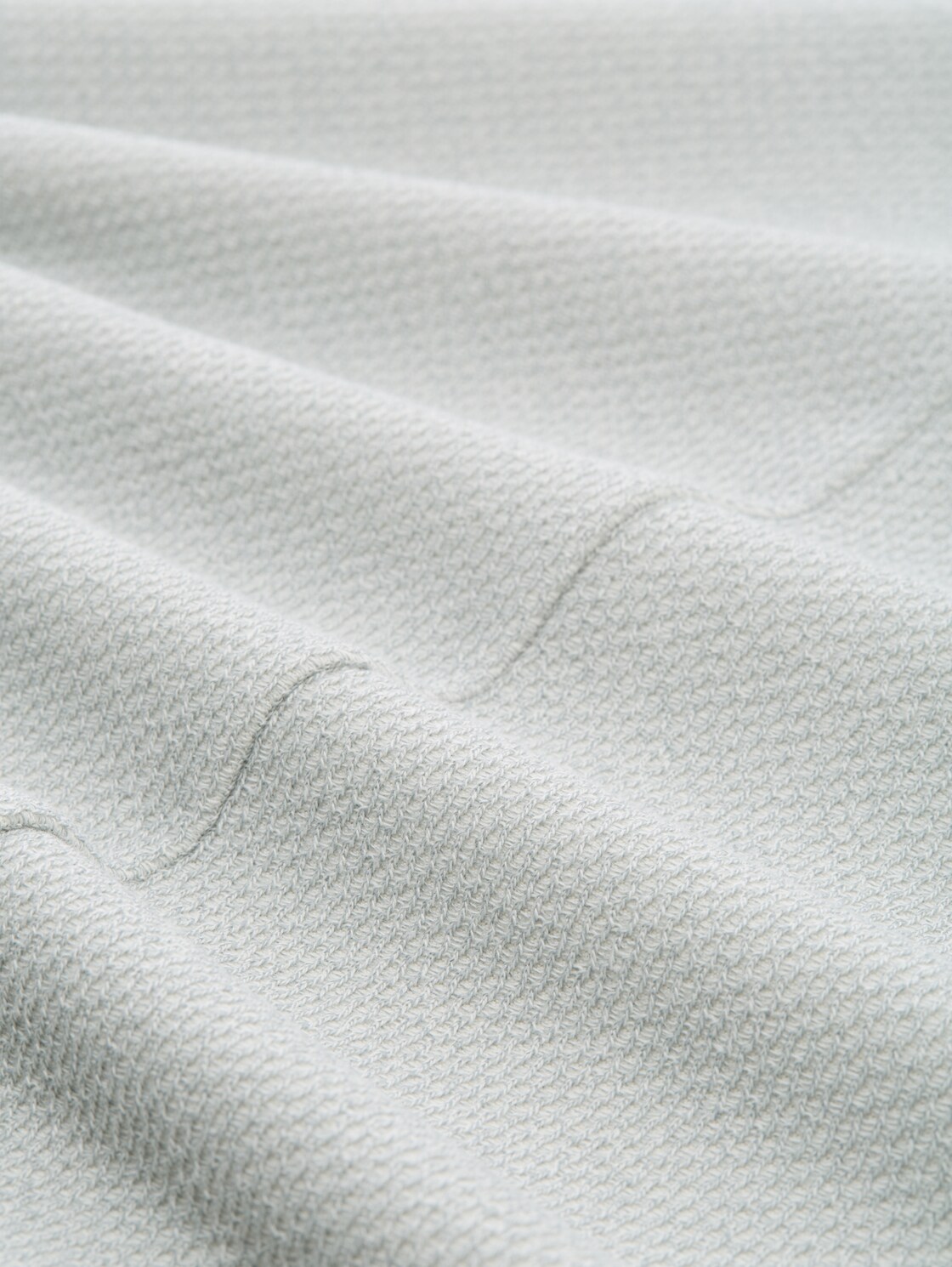 Langarmshirt mit Fledermausärmeln - soft dusty blue melange - Material-Ansicht