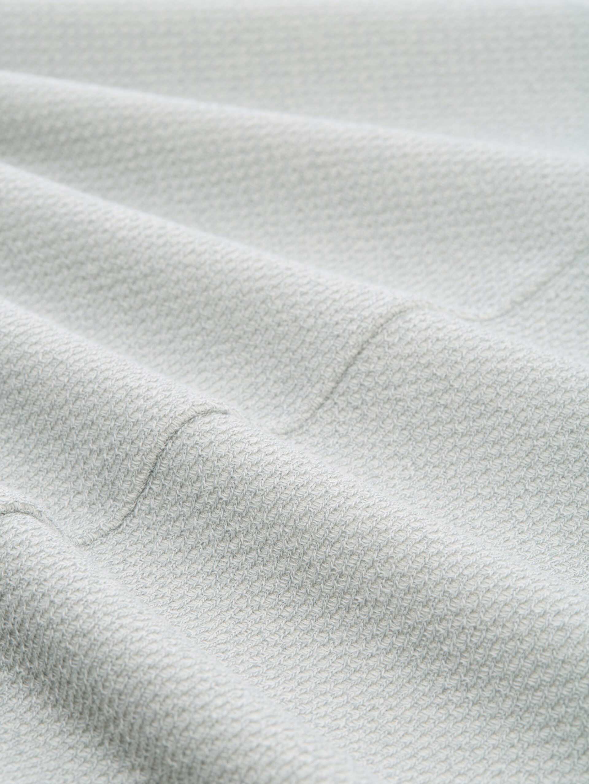 Long-sleeved shirt with batwing sleeves - soft dusty blue melange - Material view