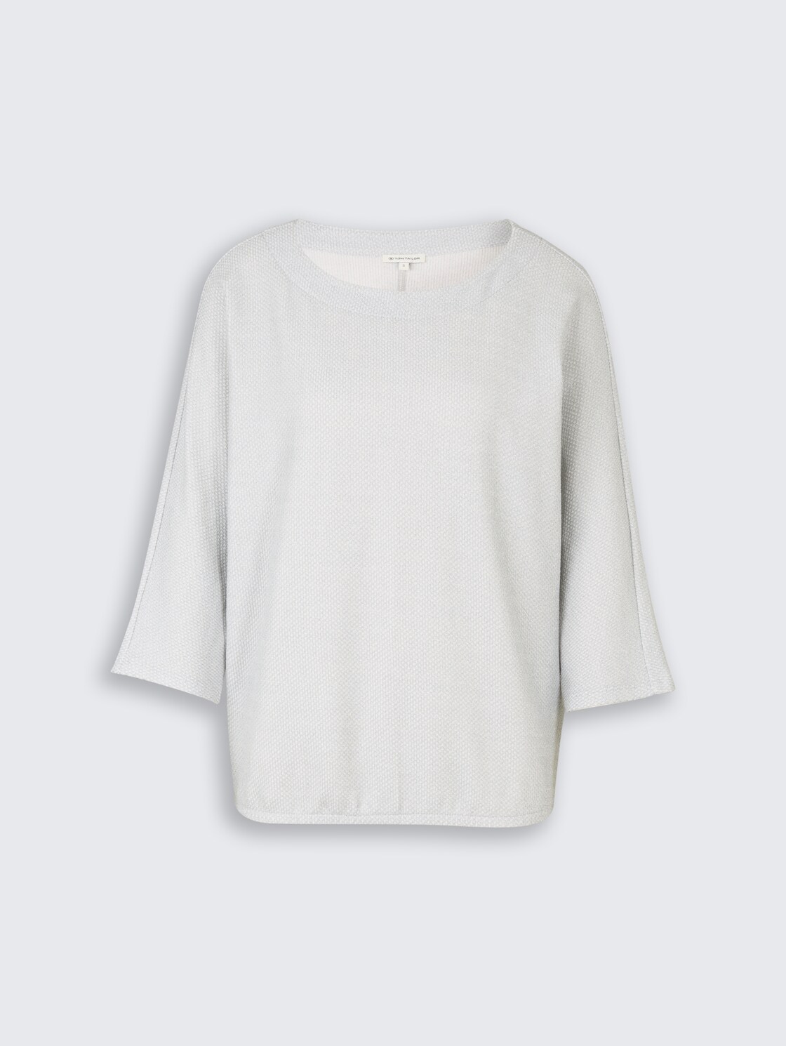 Langarmshirt mit Fledermausärmeln - soft dusty blue melange - Vorder-Produkt-Ansicht