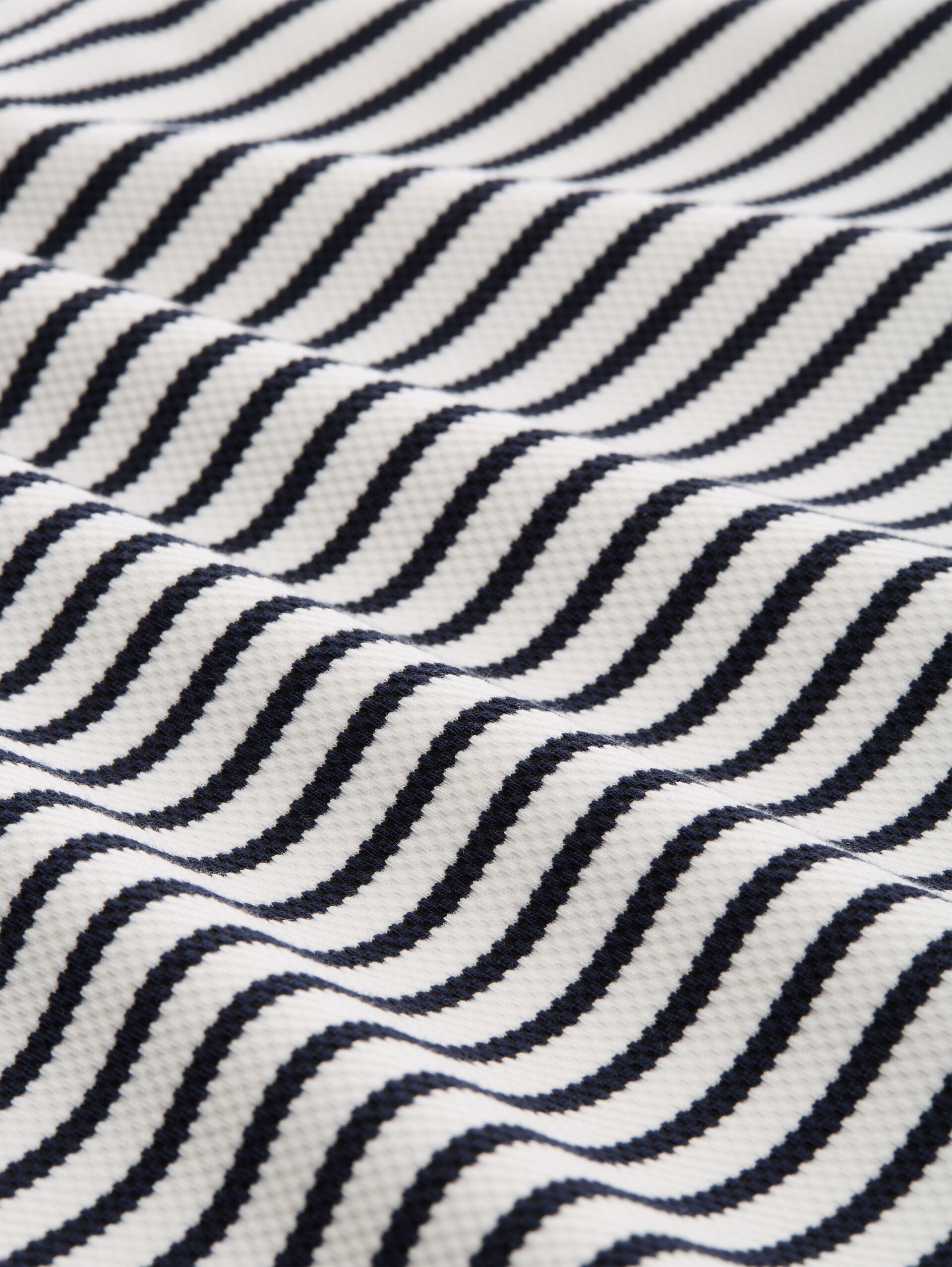Langarmshirt mit Streifenmuster - blue offwhite stripe structure - Material-Ansicht