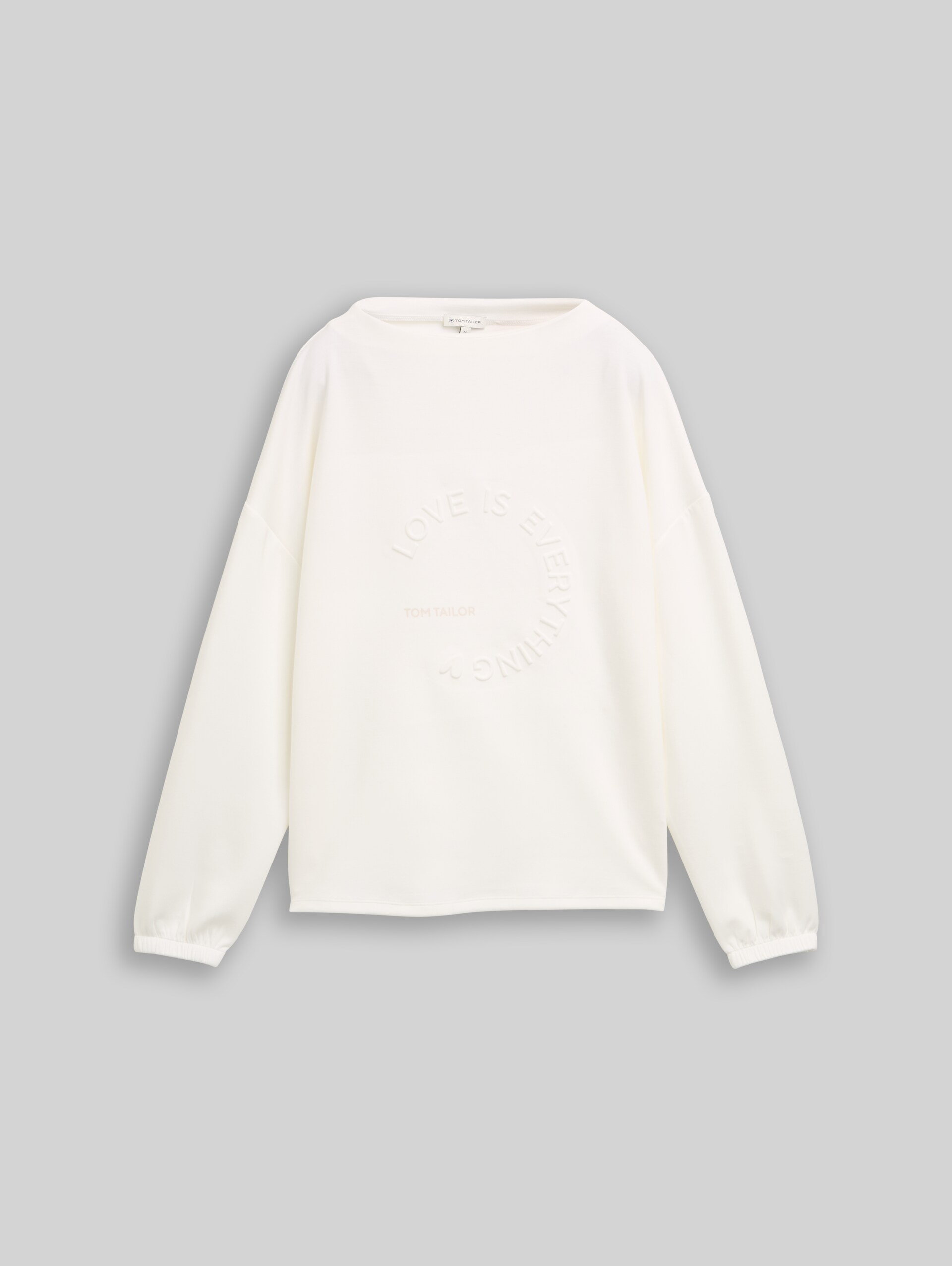 Scuba long-sleeved shirt with 3D print - Whisper White - Front product view