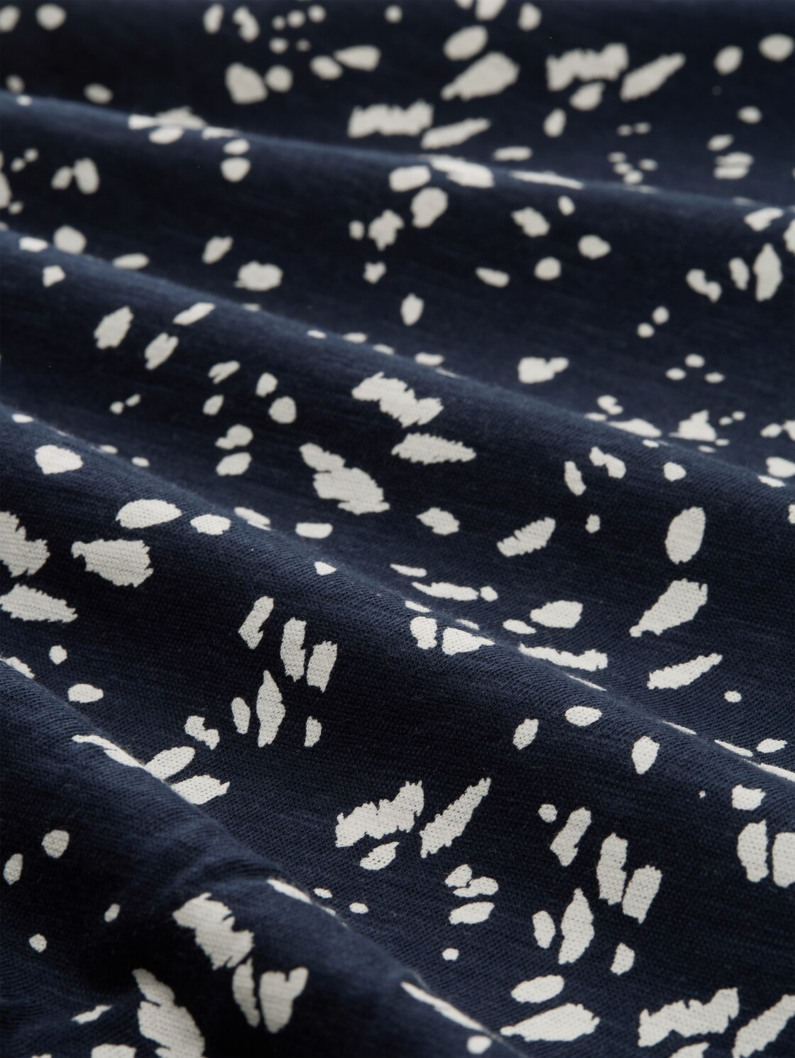 T-Shirt aus Baumwolle - navy dot - Material-Ansicht
