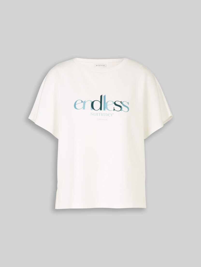 T-shirt ample en scuba avec imprimé par Women, Whisper White