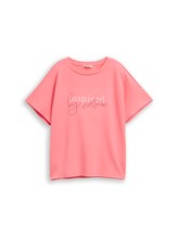 Ausgewählt, Loose Fit Scuba T-Shirt mit Print von Tom Tailor, rosa