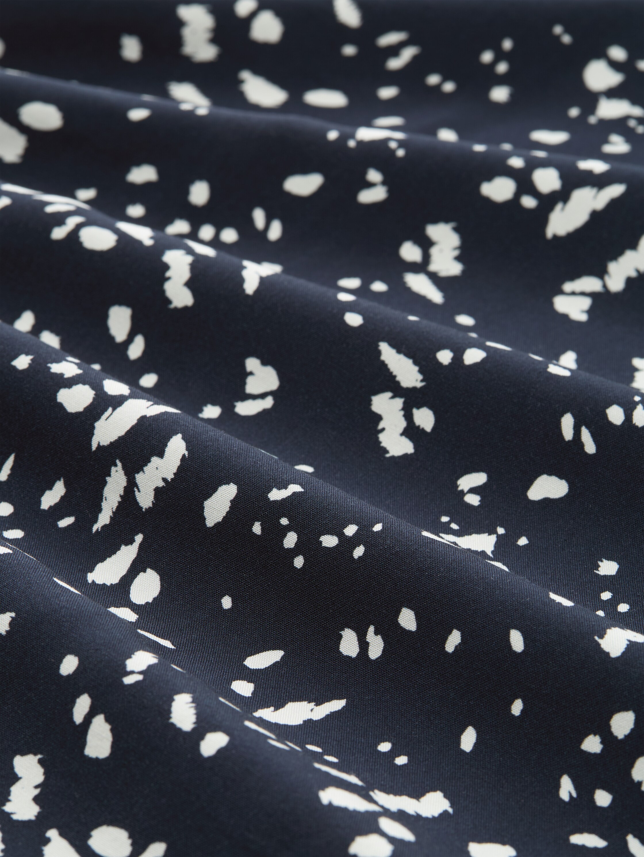 T-shirt in a mix of materials - navy_dot - 