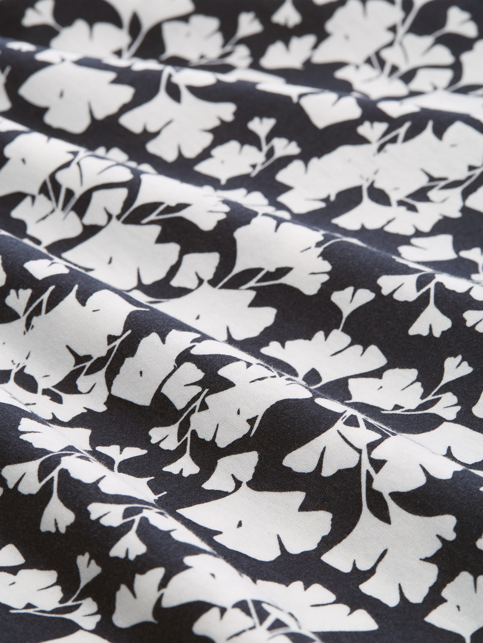 Shirt met lange mouwen met patroon - blue ginkgo minimal - Materiaalweergave