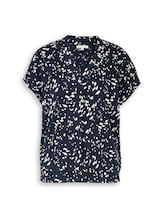 Ausgewählt, T-Shirt mit Muster von Tom Tailor, blau