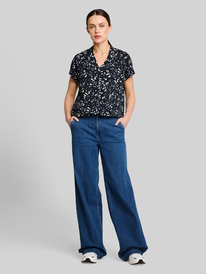 T-Shirt mit Muster von Women, navy dot