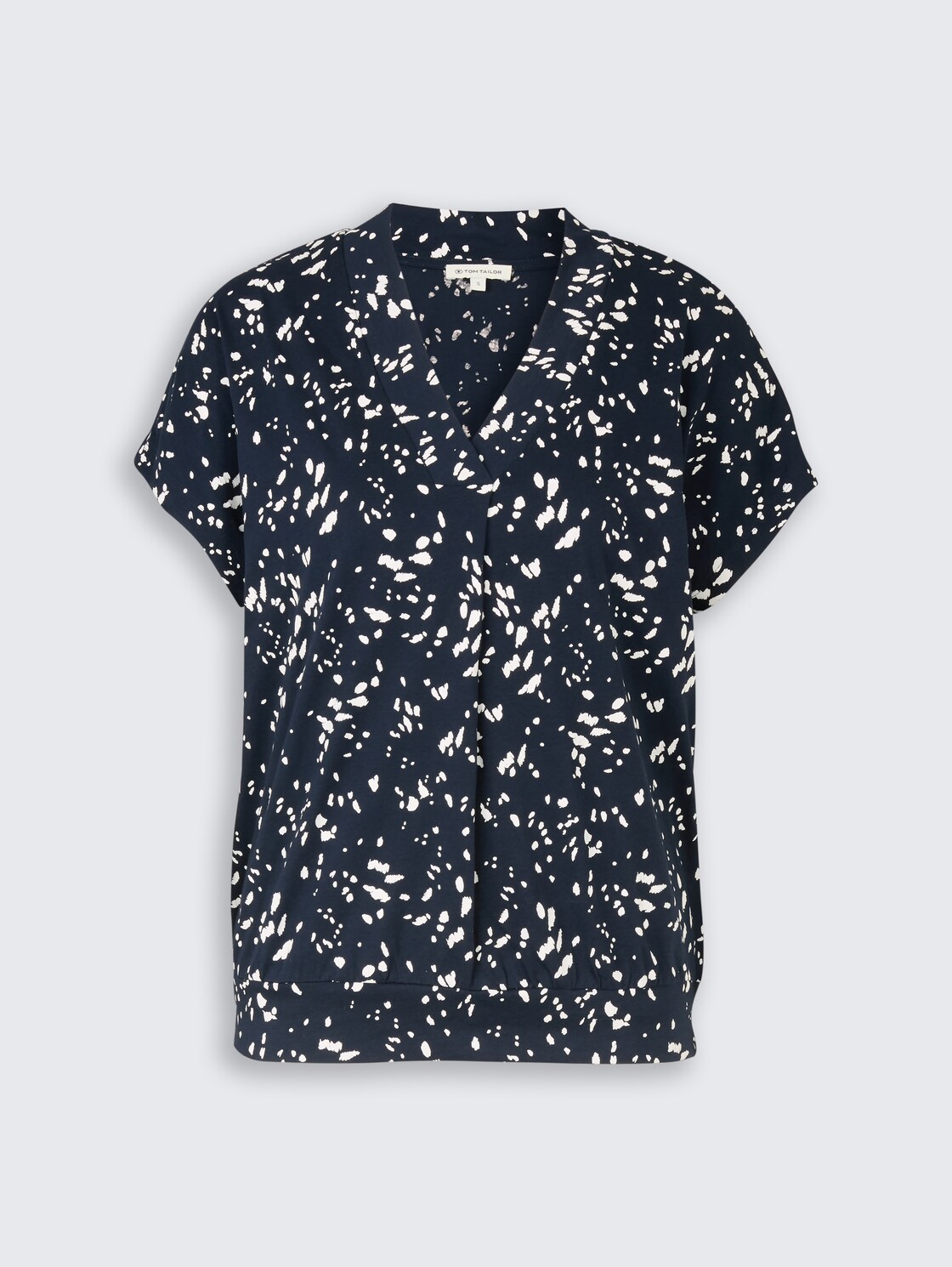 T-Shirt mit Muster - navy dot - Vorder-Produkt-Ansicht