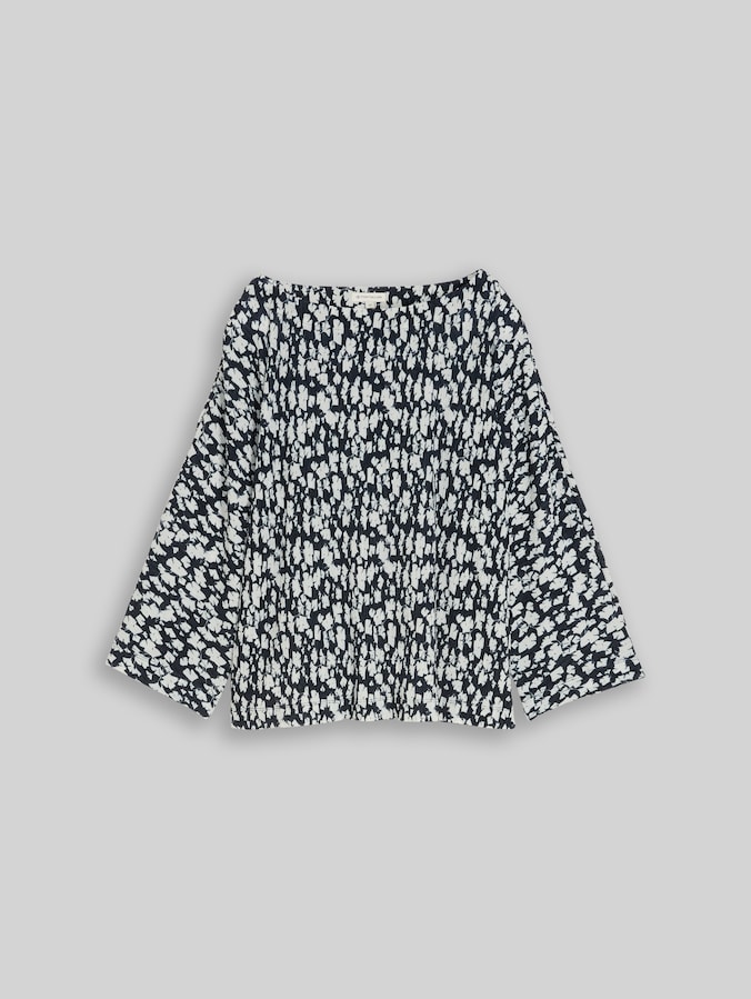 Crinkle T-shirt met vleermuismouwen door Women, blue ginkgo minimal