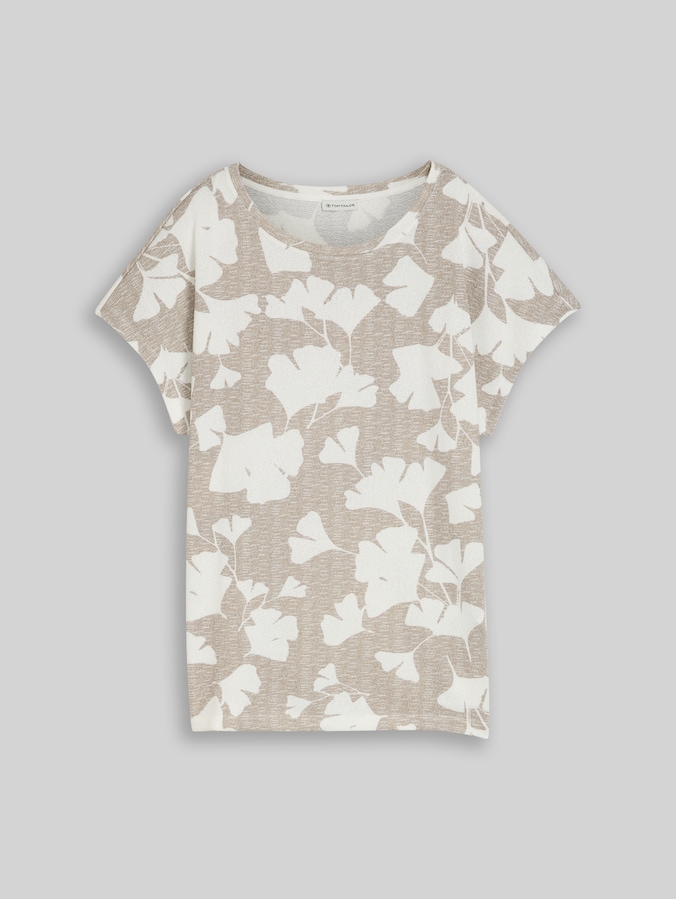 T-Shirt mit Muster von Women, ginkgo knit optic