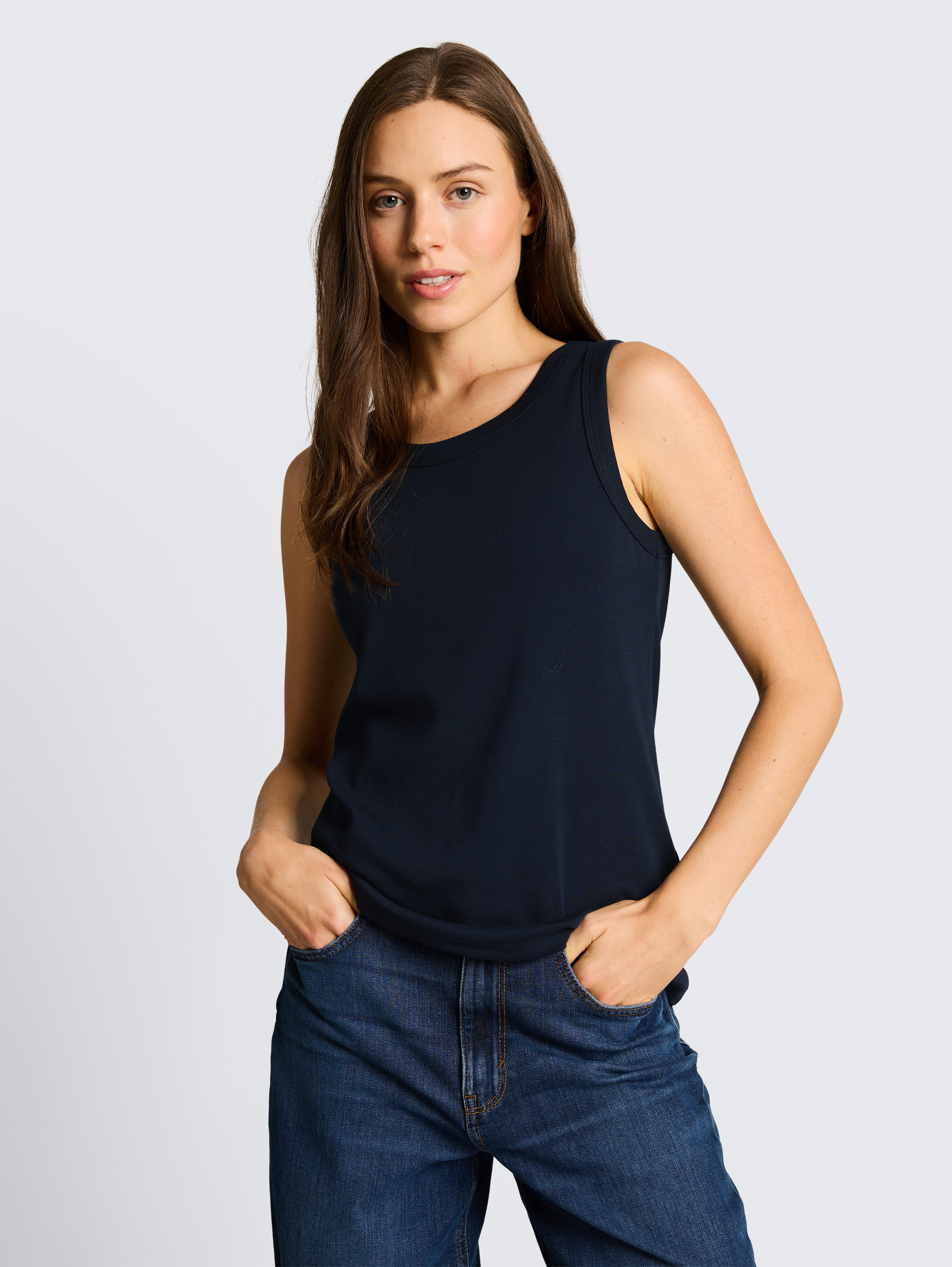 Basic Top mit Stretch von Women, sky captain blue